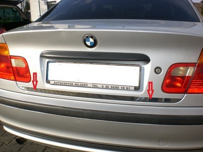 Накладка на кромку крышки багажника (нерж.) 1 шт  BMW  E - 46 05.1998 - 02.2005